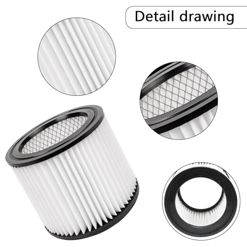 Image of 90398 HEPA Replacement Filter and 90526 Foam Sleeve Filter Compatible with Shop-Vac 90398, 903-98, 9039800, Fits Most 4 Gallon and Less Wet /Dry Vacuum Cleaner (2 Filter + 6 90526 Foam Sleeve)