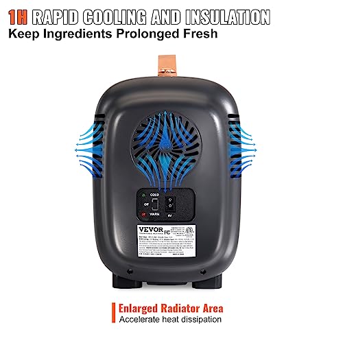 Vevor Mini Fridge, 4 Liter/6 Can Small Refrigerator For Beverage Skincare & Cosmetic, Ac/Dc Cooler & Warmer, Mute Portable Tiny Fridge For Bedroom Office Dorm Desk Car Travel, Etl Certified, Black #TOP3