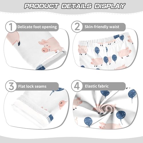 Piggy Balloon Girls Leggings Athletic Pants Tights Stretch Bottom3