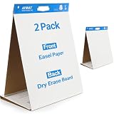 2er-Pack Tisch-Staffelei und trocken abwischbare Tafel, 2-in-1, 50,8 x 58,4 cm, 20 Blatt/Block, tragbare Staffelei Ständer für Lehrer, ideal für Training, Präsentation, Meetings, Kinderkritzeln