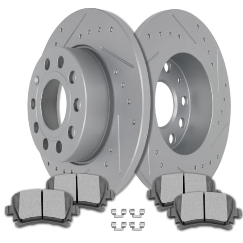 Image of SCITOO Rear Brake Kits Drill & Slotted Brakes Rotor Brakes Pads:D1108;34294