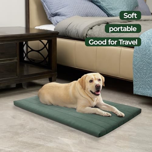 BALANCE Dog Crate Bed, Orthopedic Dog Bed Pad with Waterproof Liner, Washable Crate Foam Pet Mat for Large, Medium, Puppy Dogs Breeds, Mint Leaf, 48"x30"x2" by BALANCE - Image 4