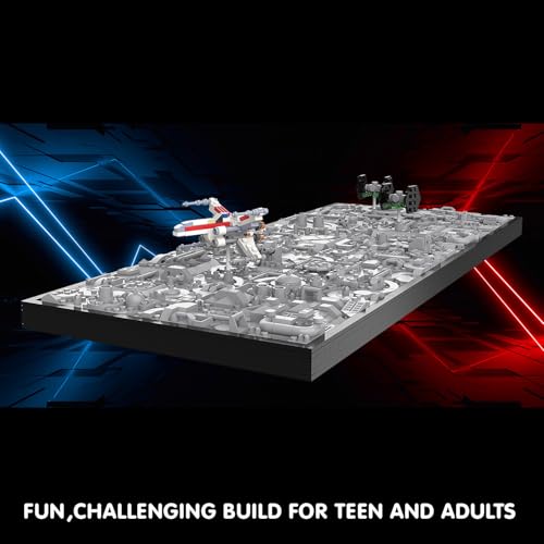 Image of TG BLOCKS Star Trench 3D Wars Run Wall Art Craft Kit, Micro Brick in Framed, Creative Activity Hobbies for Teens and Adults, DIY Home, Office Decor, Suitable for Kids 8+