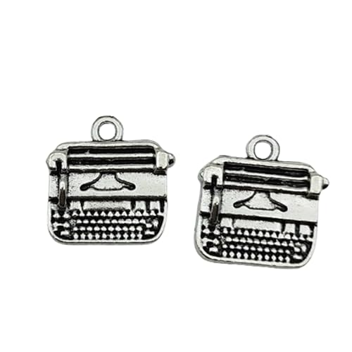 Carytalee 20PC Antique Silver Typewriter Alloy Charms Pendants Vintage Pendants
