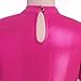 Women Two Piece Dance Outfit Shiny Metallic Dancewear Flutter Sleeve Crop Tops Skirted Shorts Set Ballet Ice Skating Jazz Hip Hop Stage Performance Festival Rave Outfits Party Cosplay Hot Pink XS