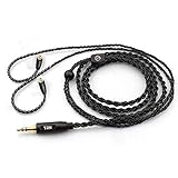 MMCX Cable,OKCSC Detachable Earphone Replacement Cable,6 Core Silver-Plated Upgrade Cable for Shure...