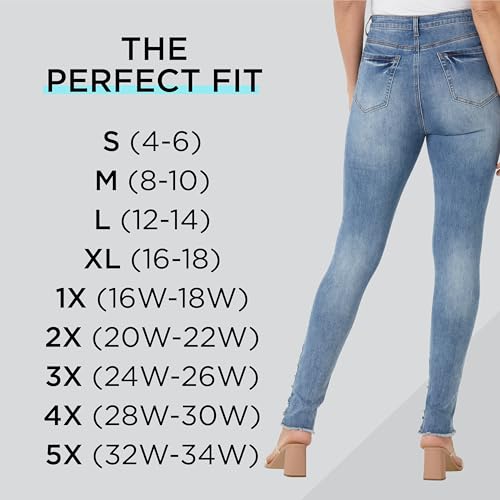 Masseys Women's Rhinestone Cutout Skinny Jeans4