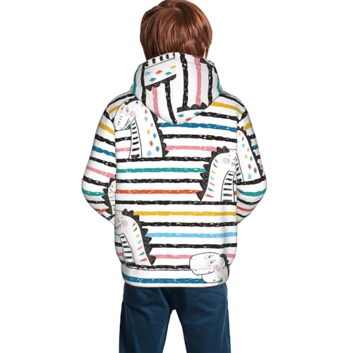 Cartoon Dinosaurs Kid Hoodies Boys Sweatshirts Girls Pullover with Pocket4