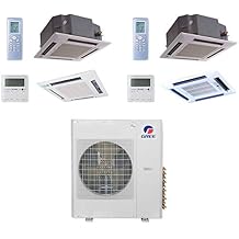Gree 42,000 BTU Multi21+ Dual-Zone Ceiling Cassette Mini Split Air Conditioner Heat Pump 208/230V SEER 21 12-24