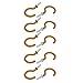 Aexit 13mm Opening Home Hardware Width 46mm Length Vinyl Coated Ceiling Cup Screw Hook Khaki 10pcs Model:75as470qo742