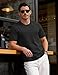 EKLENTSON Cotton T Shirts for Men Casual Short Sleeve Shirts Fitted Crew Neck Tee Solid Color Tshirt Summer Black XL