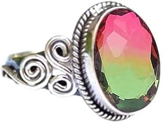 925 Sterling Silver Oval Shaped Natural Copper Turquoise Gemstone Rings For Women, Designer Jewelry Boho Handmade Promise Wedding Ring Gift For Women By Samadorne