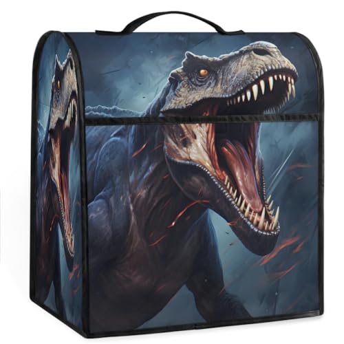 Coffee Maker Cover Ferocious Dinosaur Kitchen Appliance Covers Small Appliance Covers Blender Cover Juicer Cover Dust Covers for Kitchen Appliances with Top Handle and Pockets,Washable,B103
