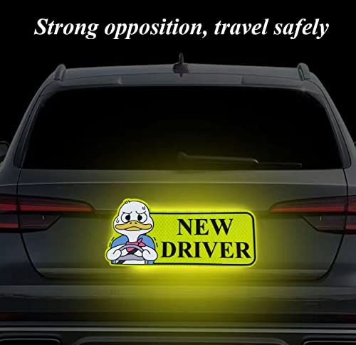 Chispee New Driver Magnet For Car Bundle With Keep Distance Car Reflective Magnet High Reflective Vehicle Bumper Magnet Safety Signfor New Driver Novice In Yellow, Easy To Notice, 3 Pcs #TOP1