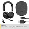 Jabra Evolve2 75 Wireless PC Headset with 8-Microphone Technology - Dual Foam Stereo Headphones, USB-A dongle, Ottimizzato per Microsoft Teams, Nero, Senza Supporto