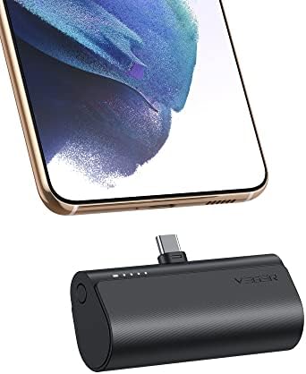 VEGER Portable Charger, USB C Power Bank, 5000mAh Mini Battery Pack Fast Charging 20W Small Charging Bank for Samsung Galaxy S21, S20, S10, S9, Note 20, Pixel, Moto, LG, Oculus Quest, Android Phones