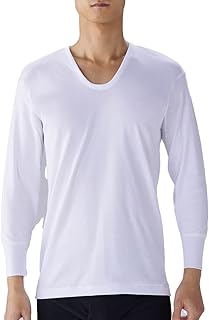 GUNZE(グンゼ) インナーシャツ長袖 U首 シャツ 快適工房 オールシーズン 年間 長袖 U首 シャツ 綿100 コットン 日本製 下着 肌着 抗菌 防臭 KQ3010メンズ