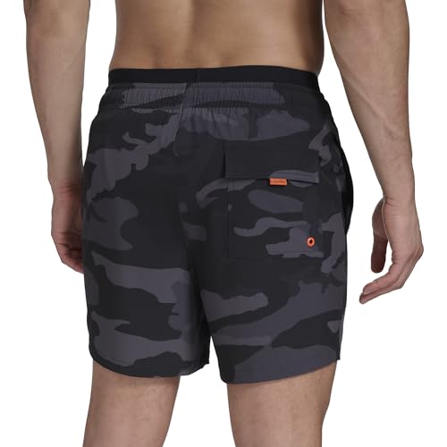 Calvin Klein Men's Swim Swim Trunk,Black Camo,Large