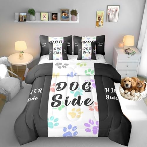 7-Piece Dog Paws Print Comforter Set