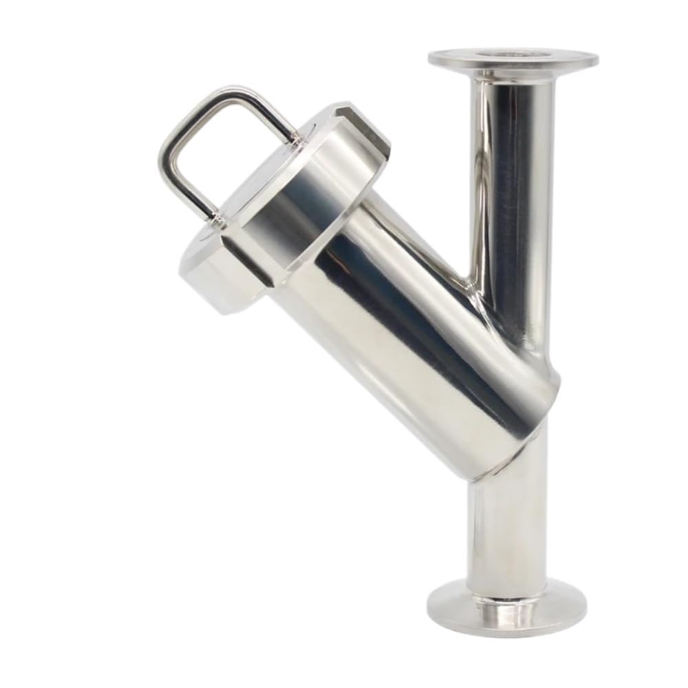 SS304 Sanitarny filtr Y Inline 19-51 mm OD Tri Clamp 50,5/64 mm Złączka do rurociągu sanitarnego(51mm Ferrule 64,100mesh)