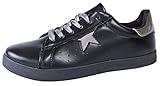 Lora Dora Zapatillas de running metálicas para mujer, negro/gris, 38 EU