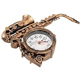Horloge de table – avec son design inspiré du saxophone, apporte une touche de créativité et de fantaisie à votre quotidien