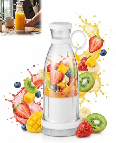 Leogony 400ml Juicer Blender Bottle for Shakes Smoothie Fresh Portable Juice Portable Blender Bottle for Home Office Outdoors Travel Sports