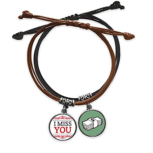 Pulsera cuero cuerda mano cadena San Valentín regalo caballero