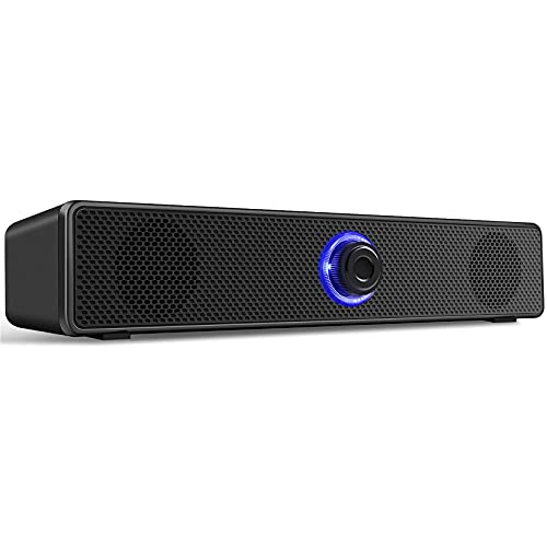 Computer Speakers, USB-Powered Desktop Speakers with 2.0 Stereo Sound, 3.5m AUX-in PC Speakers for Desktop Computer, Laptop, Tablet, Cellphone