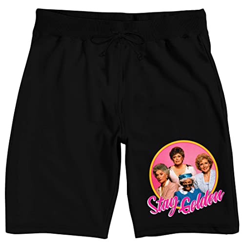 Bioworld Golden Girls Stay Golden Men's Black Sleep Pajama Shorts