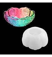 DIYBravo Silikon Form Epoxidharz Kerzenhalter Lotus Muster Resin Form Schüssel Harz Form Blumento...