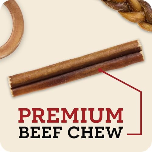Redbarn Pet Products 12" Braided Bully Sticks for Dogs 2-Count, Pack of 12 - 2