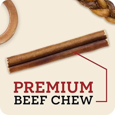 Redbarn Pet Products 12 Braided Bully Sticks for Dogs 2-Count, Pack of 12