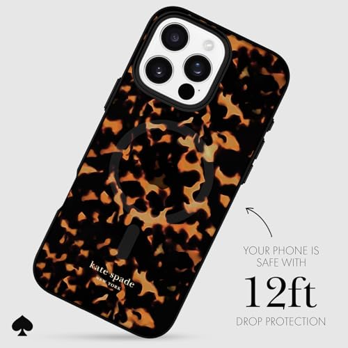 Kate Spade New York iPhone 16 Pro Max Case - Compatible with MagSafe - Designer Phone Case - Tortoise by Kate Spade New York - Image 3
