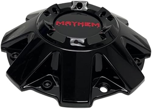 Miniatura 2 de Mayhem Wheels C108015BR01 81222090F-16 Negro brillante con tapa central con logotipo rojo