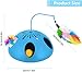 WINGPET Cat Toys 2 Speed Modes, 3-in-1 Automatic Interactive Cat Toys for Indoor Cats with Feather and Bell Ball, Electronic Cat Puzzle Toys, Exerciser Entertainment Hunting for Kitty Pet
