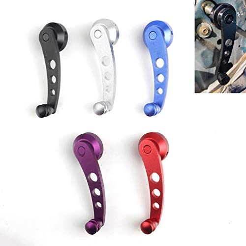 Image of Veemoon 1Set Aluminum Car Window Crank Handle Set Blue Replacement Winders for Manual Windows Includes Adapters Mounting Hardware Fits Vehicles
