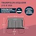HUDORA Trampolin 4square - 244x366/215x305cm großes, rechteckiges Outdoor Trampolin - Rechteckiges Sporttrampolin für bis zu 120kg - Familien-Trampolin mit hoher Sprungkraft - Qualitäts-Trampolin