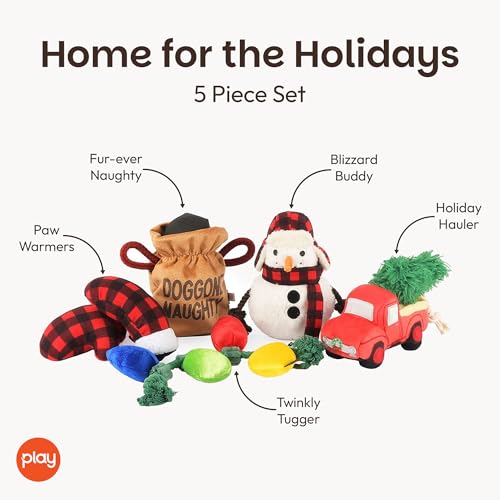 Set de 5 Juguetes de Peluche para Perro Temática Navidad miniatura 2