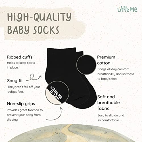 Image of Little Me 20-Pack Newborn Baby Infant & Toddler Unisex Socks, For Baby Girl or Boy, 0-12 & 12-24 Months, Assorted Size Pack