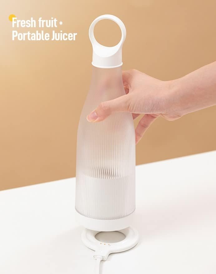 Miniatura 3 de BUDINOQUE Licuadora portátil, mini mezclador de jugo de frutas, licuadora de tamaño personal con cuatro cuchillas, botella de viaje recargable por