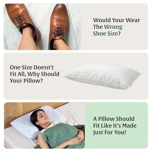 Image of The White Willow Memory Foam Pillow for Neck & Shoulder Pain Relief- Cervical Pillow for Sleeping-Orthopedic Bed Pillow for Back, Side & Stomach Sleepers- Medium Firm- XL King Size- 4 inch H- Blue