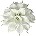 Luyue Calla Lily Bridal Wedding Bouquet Head Lataex Real Touch Flower Bouquets Pack of 20 (Pure White)