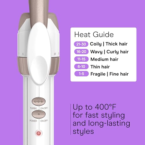 Image of Conair Double Ceramic -Inch Curling Iron with Bonus Claw Clip, -Inch Barrel Creates Spiral Curls, Hair Curler for Use on Short to Medium Hair, White /Rose Gold