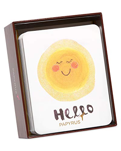 Image of Papyrus Blank Cards with Envelopes, Hello Sunshine (20-Count)