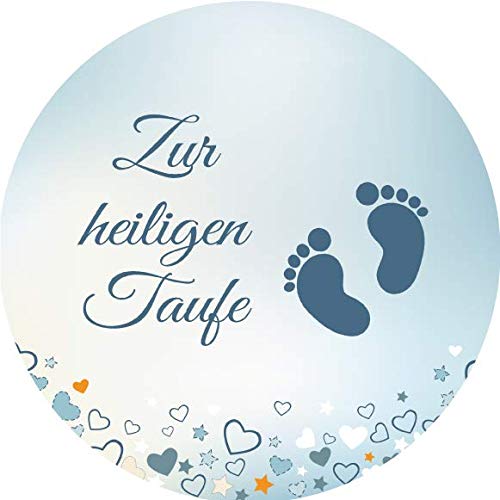 Tortenaufleger Taufe2 / mehr Farben zur Auswahl / 20 cm Ø (blau) Cover