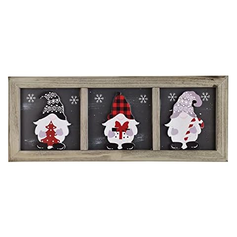 Christmas Snowman Wood Hanging Sign Wall Decor Decorative Snowman Ornament Christmas Wooden Plaque Xmas Holiday Rustic Farmhouse Decoration (santa) Cover
