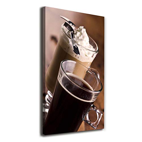 Impression sur toile premium Tulup 60x120 - Peinture murale café brun