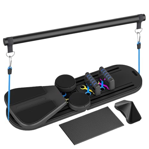 Planche Pilates Pliable 5-en-1 avec entraîneur AB amovible pour le fitness