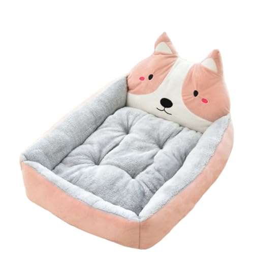 NovaEcho Large Dog Bed for All Seasons Cozy Warm Bedding for Teddy Small and Large Dogs Pet House Ideal for Winter,Pink,S(20x16x5)